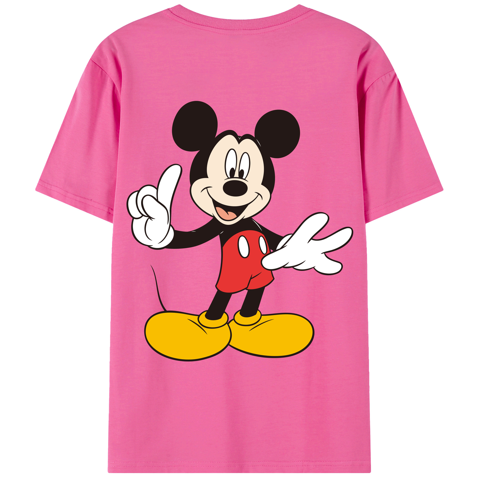 （画像用） ミッキーマウス Mickey Mouse レディース半袖Tシャツ(バックプリント)